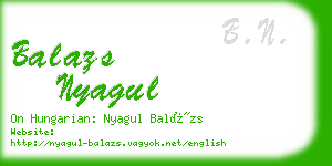 balazs nyagul business card